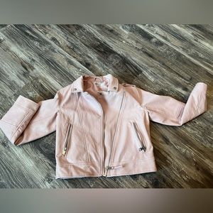 Pink leather jacket